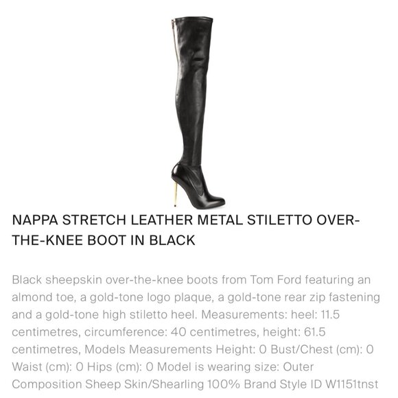 Tom Ford Leather Over Knee Boots - Picture 3 of 4
